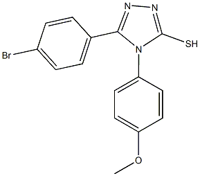 5-(4-bromophenyl)-4-(4-methoxyphenyl)-4H-1,2,4-triazole-3-thiol Struktur