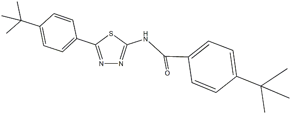 4-tert-butyl-N-[5-(4-tert-butylphenyl)-1,3,4-thiadiazol-2-yl]benzamide Struktur