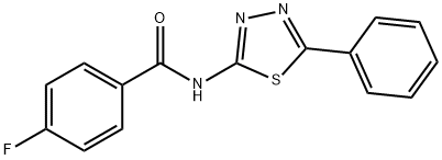 4-fluoro-N-(5-phenyl-1,3,4-thiadiazol-2-yl)benzamide Struktur