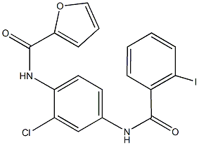 N-{2-chloro-4-[(2-iodobenzoyl)amino]phenyl}-2-furamide Struktur