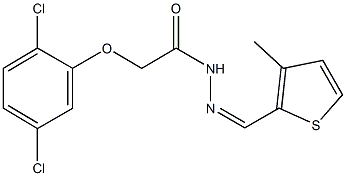 2-(2,5-dichlorophenoxy)-N'-[(3-methyl-2-thienyl)methylene]acetohydrazide Struktur