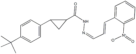 2-(4-tert-butylphenyl)-N'-(3-{2-nitrophenyl}-2-propenylidene)cyclopropanecarbohydrazide Struktur