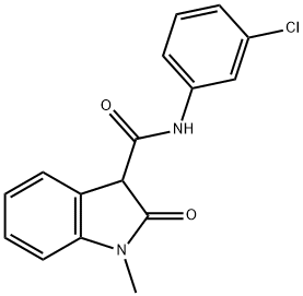 N-(3-chlorophenyl)-1-methyl-2-oxo-3-indolinecarboxamide Struktur