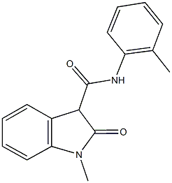 1-methyl-N-(2-methylphenyl)-2-oxo-3-indolinecarboxamide Struktur