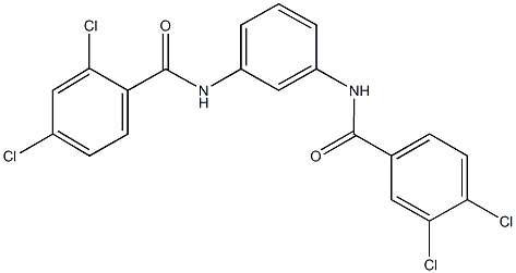 2,4-dichloro-N-{3-[(3,4-dichlorobenzoyl)amino]phenyl}benzamide Struktur