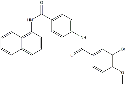 3-bromo-4-methoxy-N-{4-[(1-naphthylamino)carbonyl]phenyl}benzamide Struktur