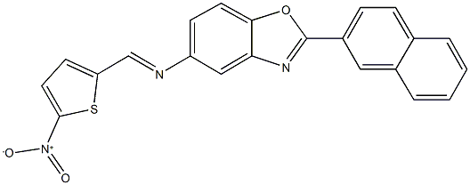 5-[({5-nitro-2-thienyl}methylene)amino]-2-(2-naphthyl)-1,3-benzoxazole Struktur