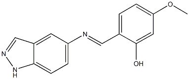 2-[(1H-indazol-5-ylimino)methyl]-5-methoxyphenol Struktur