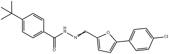 4-tert-butyl-N'-{[5-(4-chlorophenyl)-2-furyl]methylene}benzohydrazide Struktur