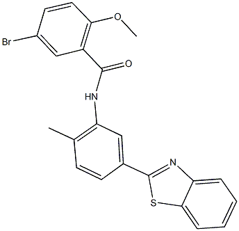 N-[5-(1,3-benzothiazol-2-yl)-2-methylphenyl]-5-bromo-2-methoxybenzamide Struktur