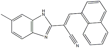 2-(6-methyl-1H-benzimidazol-2-yl)-3-(1-naphthyl)acrylonitrile Struktur