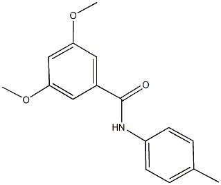 3,5-dimethoxy-N-(4-methylphenyl)benzamide Struktur