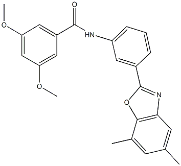 N-[3-(5,7-dimethyl-1,3-benzoxazol-2-yl)phenyl]-3,5-dimethoxybenzamide Struktur