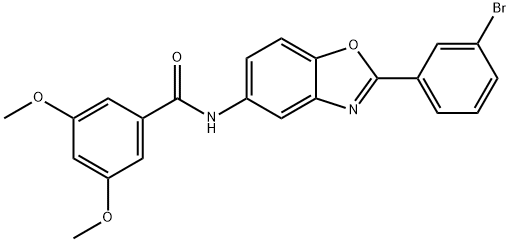 N-[2-(3-bromophenyl)-1,3-benzoxazol-5-yl]-3,5-dimethoxybenzamide Struktur