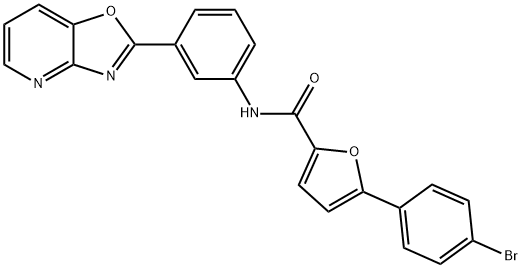 5-(4-bromophenyl)-N-(3-[1,3]oxazolo[4,5-b]pyridin-2-ylphenyl)-2-furamide Struktur