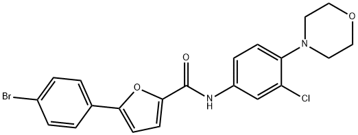 5-(4-bromophenyl)-N-[3-chloro-4-(4-morpholinyl)phenyl]-2-furamide Struktur