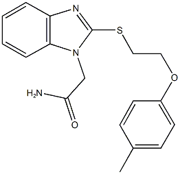 2-(2-{[2-(4-methylphenoxy)ethyl]sulfanyl}-1H-benzimidazol-1-yl)acetamide Struktur