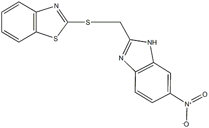 2-[({6-nitro-1H-benzimidazol-2-yl}methyl)sulfanyl]-1,3-benzothiazole Struktur