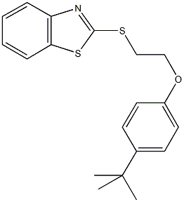 2-(1,3-benzothiazol-2-ylsulfanyl)ethyl 4-tert-butylphenyl ether Struktur