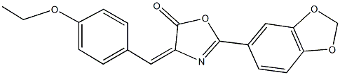 2-(1,3-benzodioxol-5-yl)-4-(4-ethoxybenzylidene)-1,3-oxazol-5(4H)-one Struktur