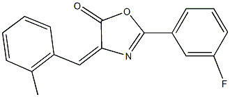 2-(3-fluorophenyl)-4-(2-methylbenzylidene)-1,3-oxazol-5(4H)-one Struktur