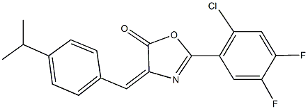 2-(2-chloro-4,5-difluorophenyl)-4-(4-isopropylbenzylidene)-1,3-oxazol-5(4H)-one Struktur