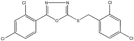 (2,4-dichlorophenyl)methyl 5-(2,4-dichlorophenyl)-1,3,4-oxadiazol-2-yl sulfide Struktur