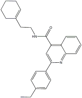 N-[2-(1-cyclohexen-1-yl)ethyl]-2-(4-ethylphenyl)-4-quinolinecarboxamide Struktur