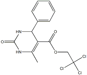 2,2,2-trichloroethyl 6-methyl-2-oxo-4-phenyl-1,2,3,4-tetrahydro-5-pyrimidinecarboxylate Struktur