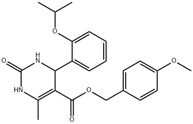 4-methoxybenzyl 4-(2-isopropoxyphenyl)-6-methyl-2-oxo-1,2,3,4-tetrahydro-5-pyrimidinecarboxylate Struktur