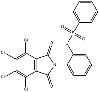 2-(4,5,6,7-tetrachloro-1,3-dioxo-1,3-dihydro-2H-isoindol-2-yl)phenyl benzenesulfonate Struktur