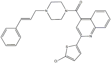 2-(5-chloro-2-thienyl)-4-[(4-cinnamyl-1-piperazinyl)carbonyl]quinoline Struktur