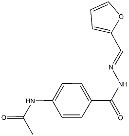 N-(4-{[2-(2-furylmethylene)hydrazino]carbonyl}phenyl)acetamide Struktur