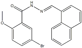 5-bromo-2-methoxy-N'-(1-naphthylmethylene)benzohydrazide Struktur