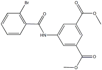 dimethyl 5-[(2-bromobenzoyl)amino]isophthalate Struktur