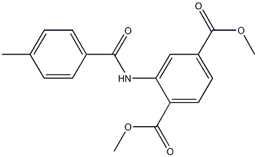 dimethyl 2-[(4-methylbenzoyl)amino]terephthalate Struktur