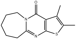 2,3-dimethyl-7,8,9,10-tetrahydrothieno[2',3':4,5]pyrimido[1,2-a]azepin-4(6H)-one Struktur