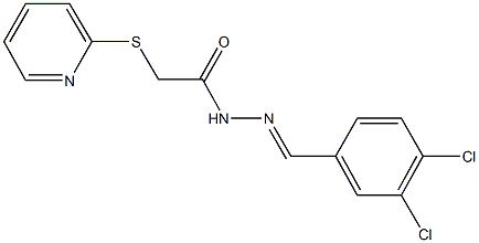 N'-(3,4-dichlorobenzylidene)-2-(2-pyridinylsulfanyl)acetohydrazide Struktur