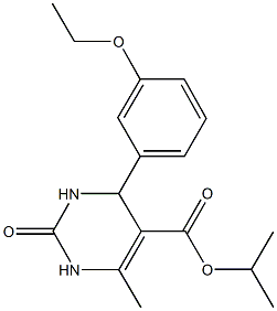 isopropyl 4-(3-ethoxyphenyl)-6-methyl-2-oxo-1,2,3,4-tetrahydro-5-pyrimidinecarboxylate Struktur