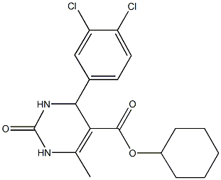 cyclohexyl 4-(3,4-dichlorophenyl)-6-methyl-2-oxo-1,2,3,4-tetrahydro-5-pyrimidinecarboxylate Struktur