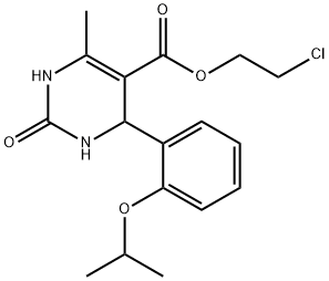 2-chloroethyl 4-(2-isopropoxyphenyl)-6-methyl-2-oxo-1,2,3,4-tetrahydro-5-pyrimidinecarboxylate Struktur