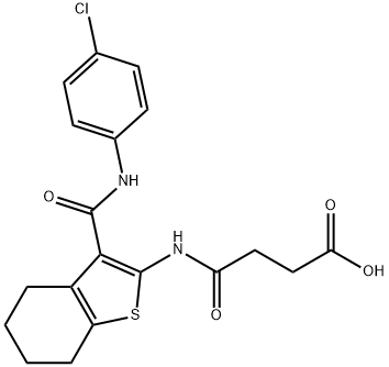 4-({3-[(4-chloroanilino)carbonyl]-4,5,6,7-tetrahydro-1-benzothien-2-yl}amino)-4-oxobutanoicacid Struktur