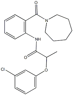 N-[2-(1-azepanylcarbonyl)phenyl]-2-(3-chlorophenoxy)propanamide Struktur