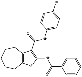 2-(benzoylamino)-N-(4-bromophenyl)-5,6,7,8-tetrahydro-4H-cyclohepta[b]thiophene-3-carboxamide Struktur