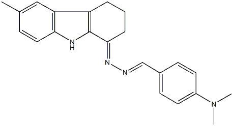 4-(dimethylamino)benzaldehyde(6-methyl-2,3,4,9-tetrahydro-1H-carbazol-1-ylidene)hydrazone Struktur