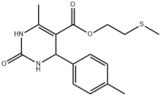 2-(methylsulfanyl)ethyl 6-methyl-4-(4-methylphenyl)-2-oxo-1,2,3,4-tetrahydro-5-pyrimidinecarboxylate Struktur