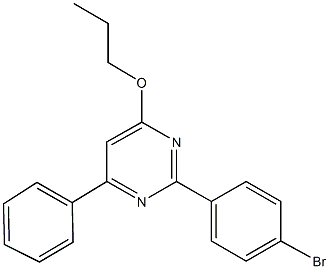 2-(4-bromophenyl)-6-phenyl-4-pyrimidinyl propyl ether Struktur