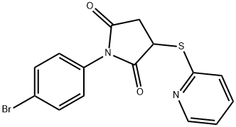 1-(4-bromophenyl)-3-(2-pyridinylsulfanyl)-2,5-pyrrolidinedione Struktur