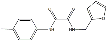 2-[(2-furylmethyl)amino]-N-(4-methylphenyl)-2-thioxoacetamide Struktur