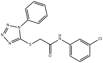 N-(3-chlorophenyl)-2-[(1-phenyl-1H-tetraazol-5-yl)sulfanyl]acetamide Struktur